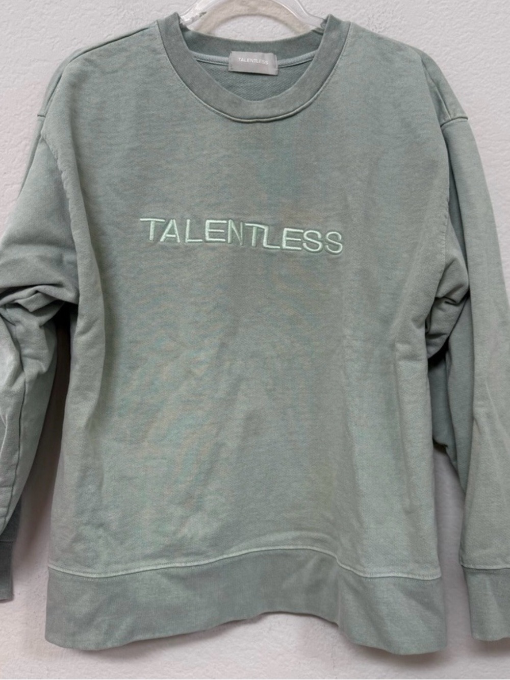 Talentless Sage Green Logo Crewneck Sweatshirt (Unisex)